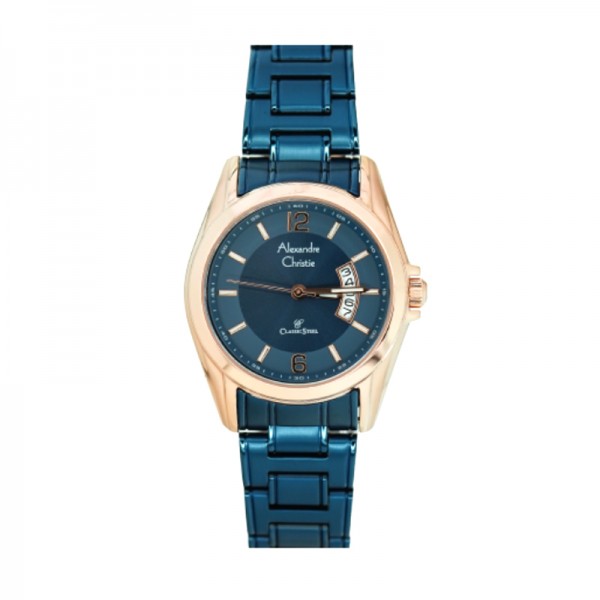 Alexandre Christie AC 8289 Rosegold Blue Lady LDBURBU